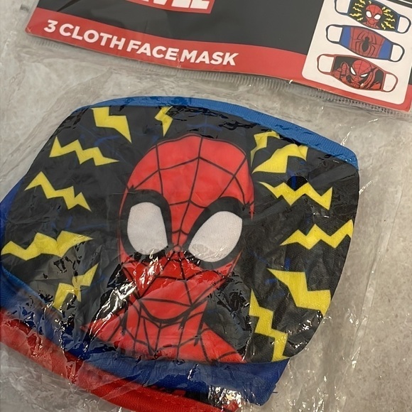 Marvel Spider-Man cloth face mask New kids 4 and up 3pc - Picture 5 of 5